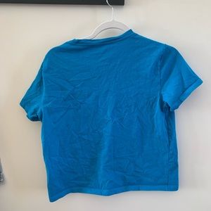 Everlane cropped blue tee size medium